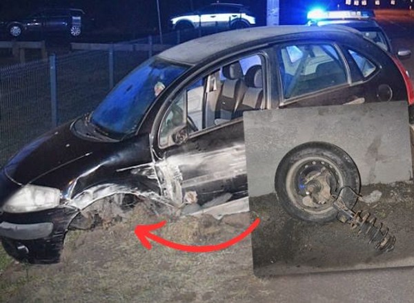 Pijany wjechał autem w mur. Takiej desperacji policjanci dawno nie widzieli