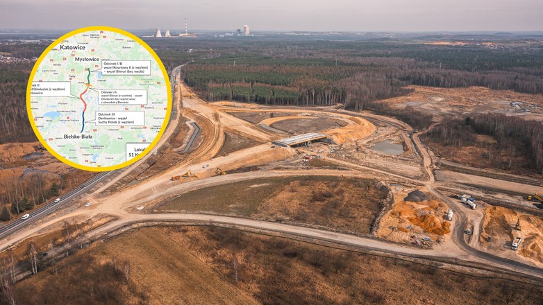 Prace przy budowie trasy S1 Mysłowice-Bieruń