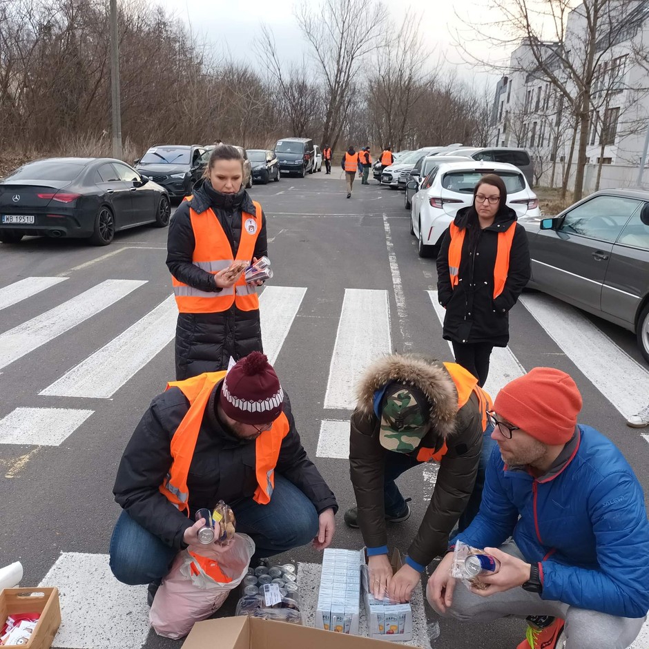 Pomoc na granicy polsko-ukraińskiej.