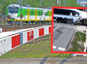 Kierowca ciężarówki zapomniał o ważnej zasadzie na przejeździe kolejowym. Może uratować życie