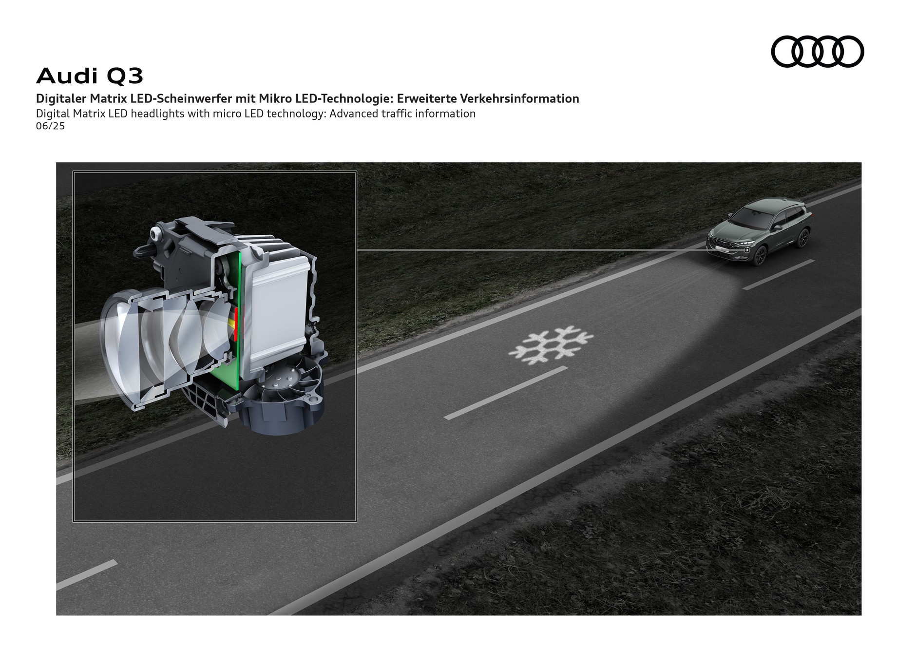 Światła Matrix LED w nowym Audi Q3