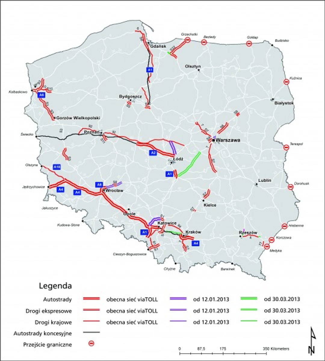 Kolejne 160 kilometrów dróg w systemie viaTOLL