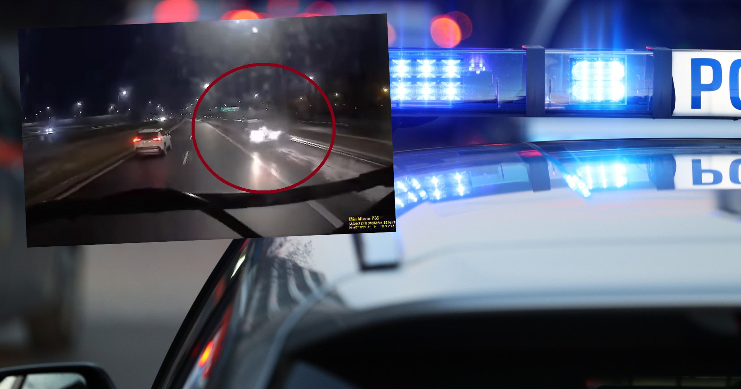 69-latek jechał pod prąd na drodze ekspresowej S5 (fot. screen: Facebook/Bydgoszcz998)