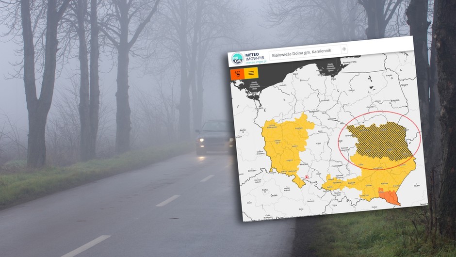IMGW ostrzega przed mgłami i marznącymi opadami
