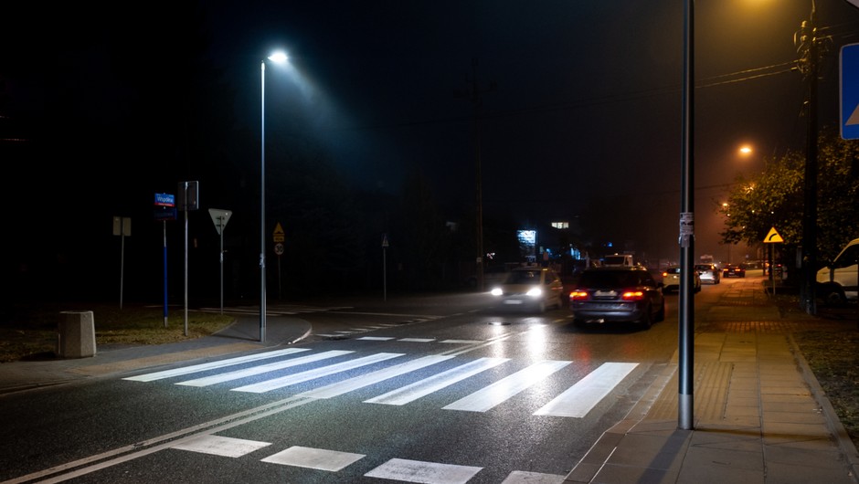 Doświetlone przejście dla pieszych