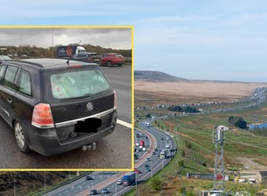 Z auta na autostradzie wysiadło 15 osób. Policjanci w szoku