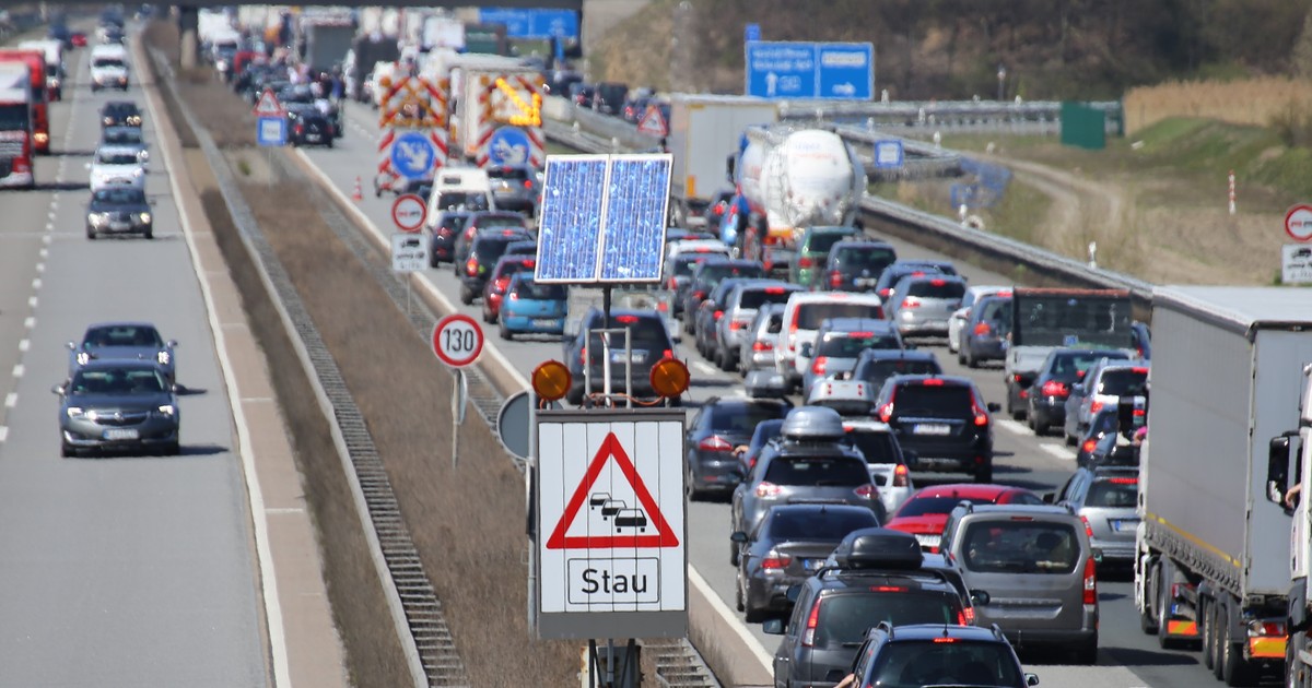 Korek na niemieckiej autostradzie — zdj. ilustracyjne
