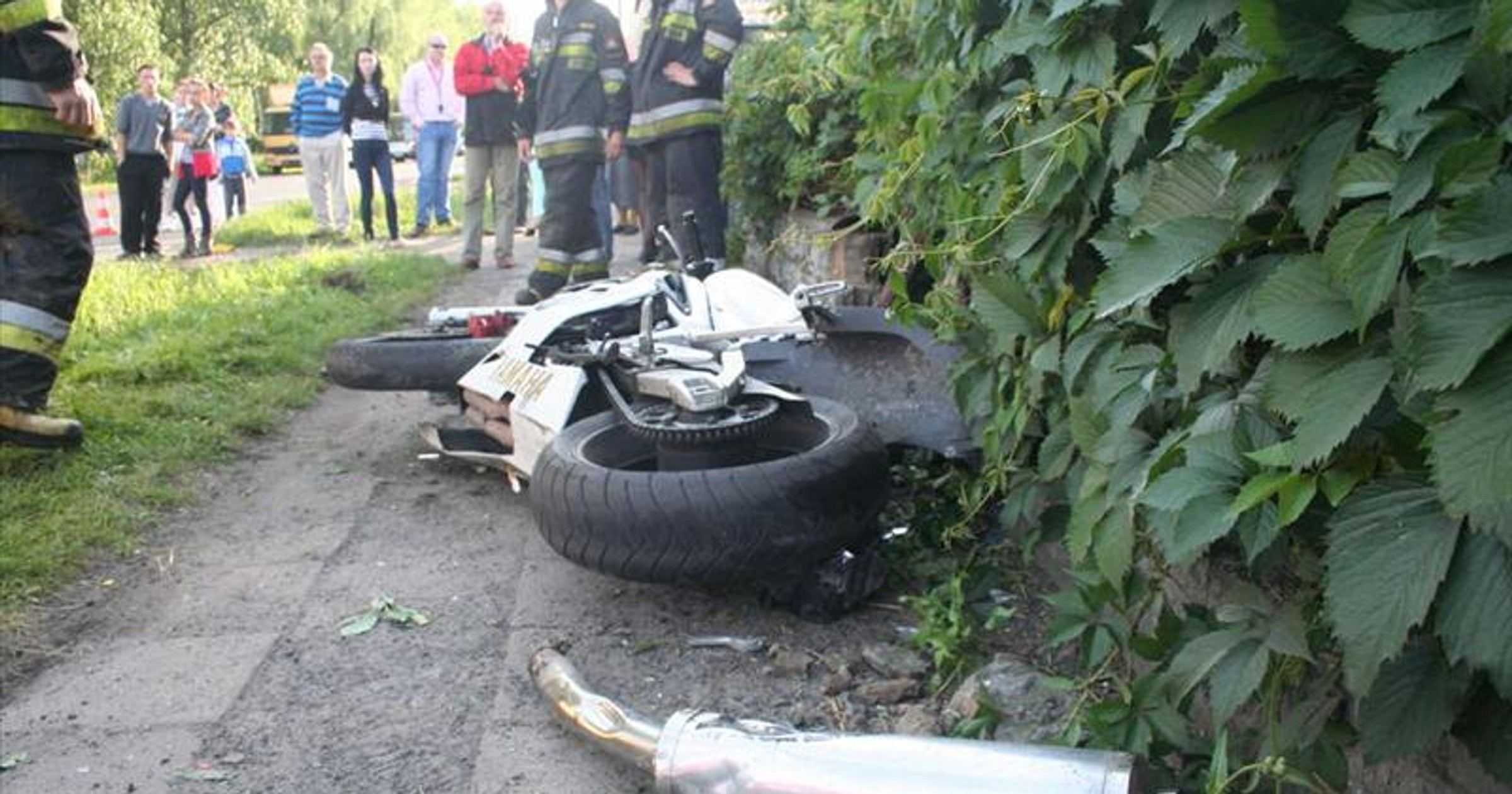Wypadek motocyklisty
