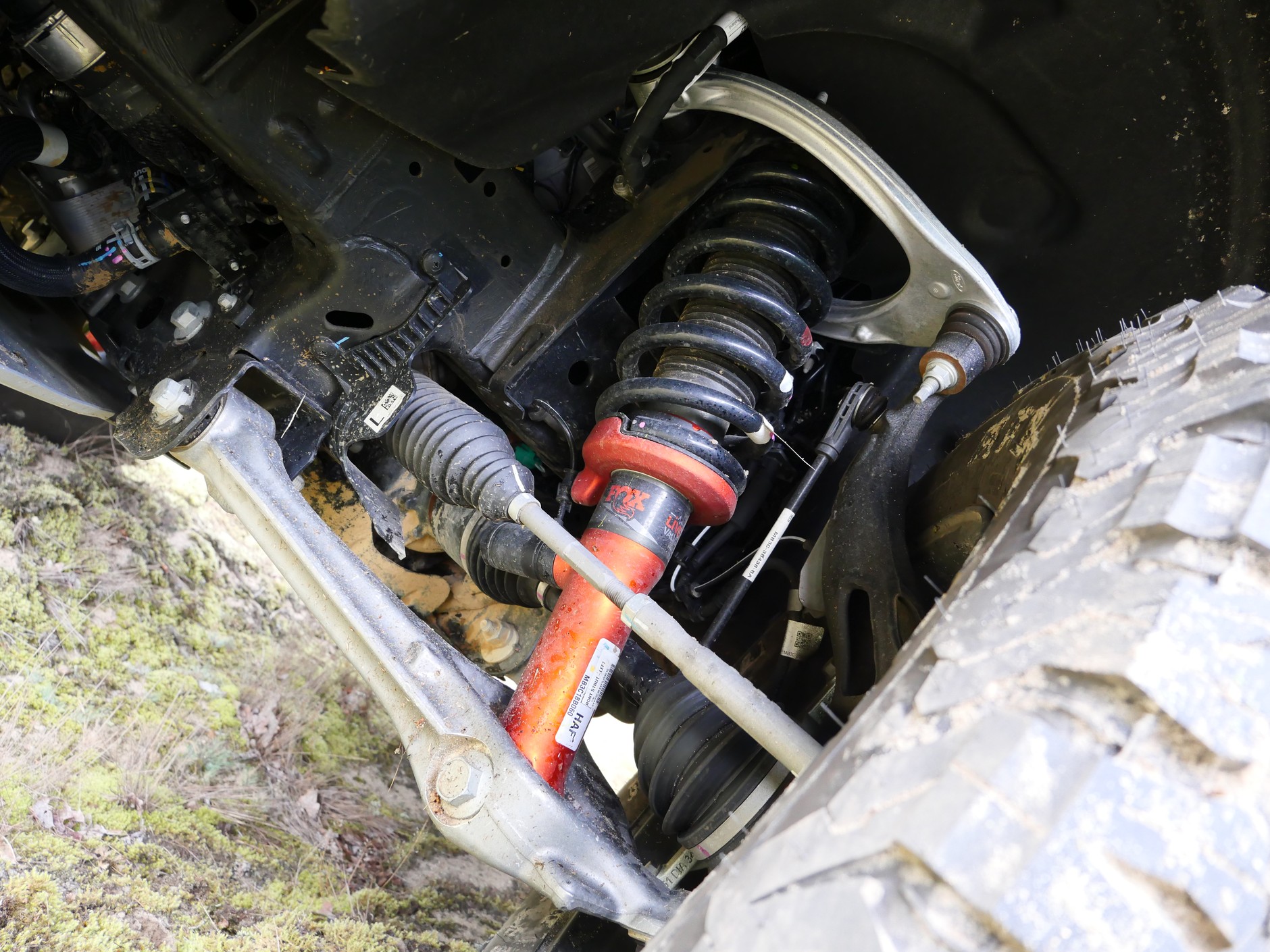 Ford Ranger Raptor: fabryczne zawieszenie wygląda jak dzieło dobrego tunera. Możliwości zawieszenia z amortyzatorami FOX są zadziwiające. 