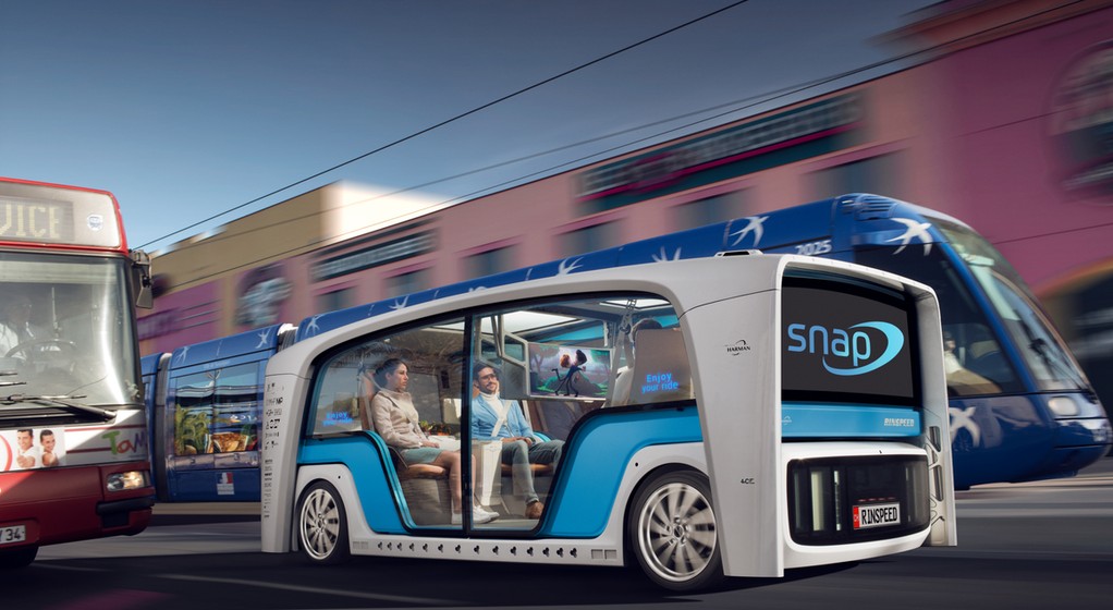 Rinspeed Snap. Koncept pojazdu autonomicznego. Premiera w Las Vegas podczas targów CES 2018