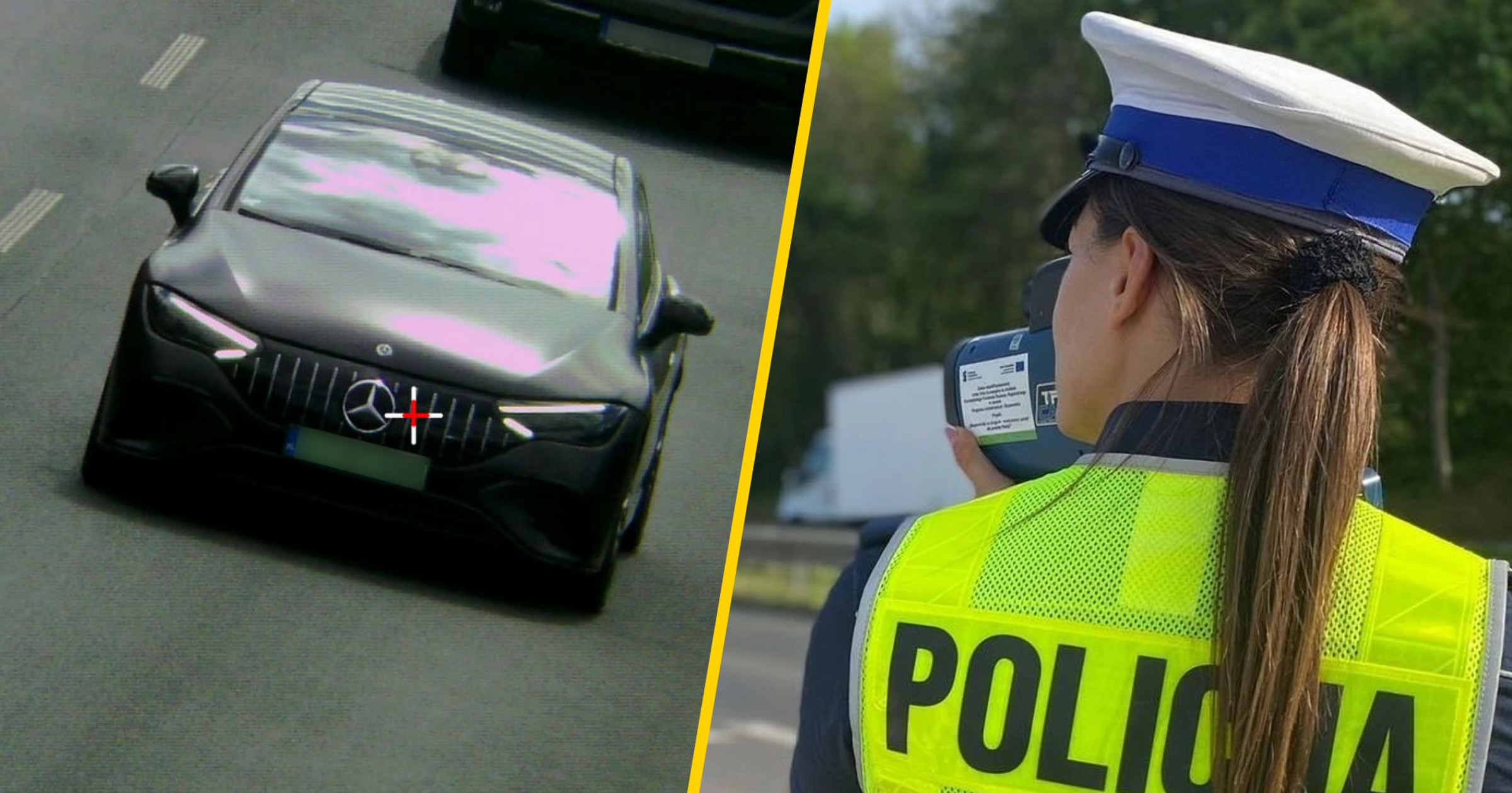 Kontrola drogowa. Policjanci sprawdzali bezpieczną odległość