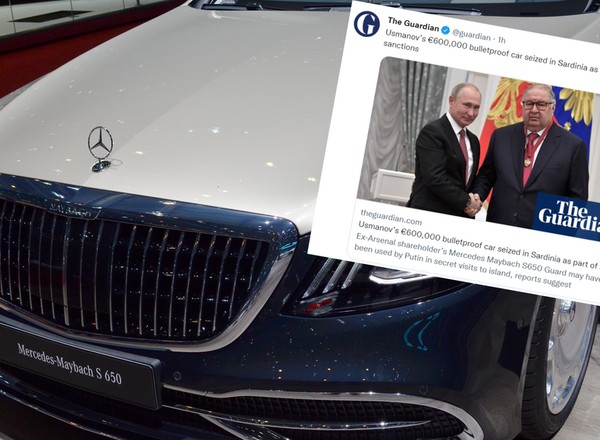 Kuloodporny Mercedes-Maybach skonfiskowany. Podczas "tajnych wizyt" miał nim jeździć Putin