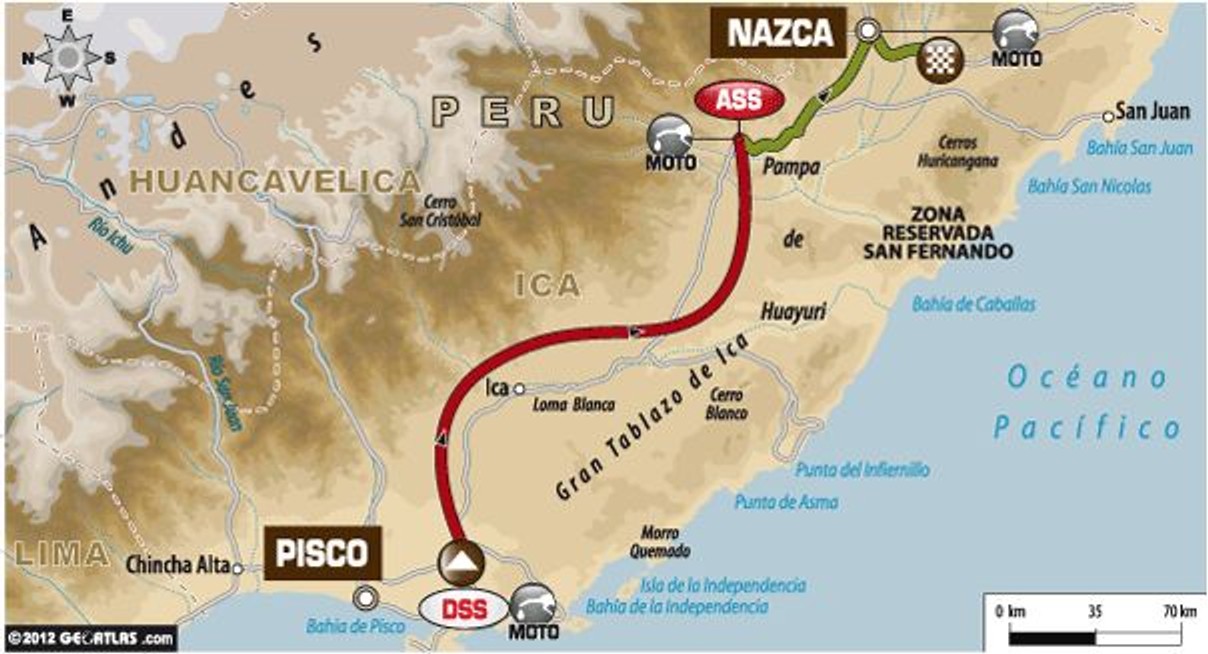 Dakar 2013: wypadek Hołowczyca, Przygoński w czołówce (3. etap, wyniki, galeria)