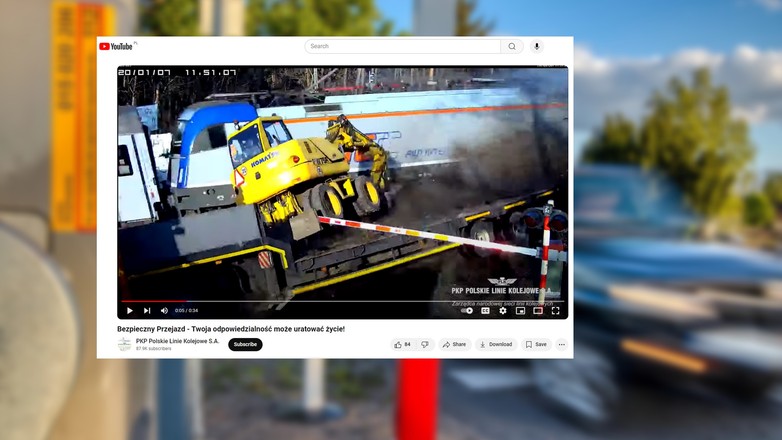 Kompilacja wypadków na przejazdach kolejowych