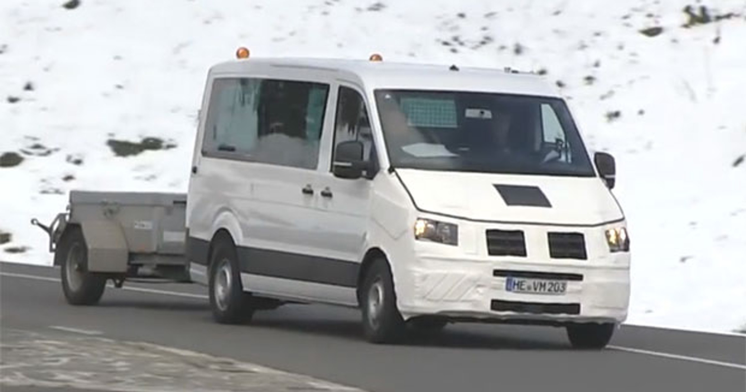 Volkswagen Crafter podczas testów