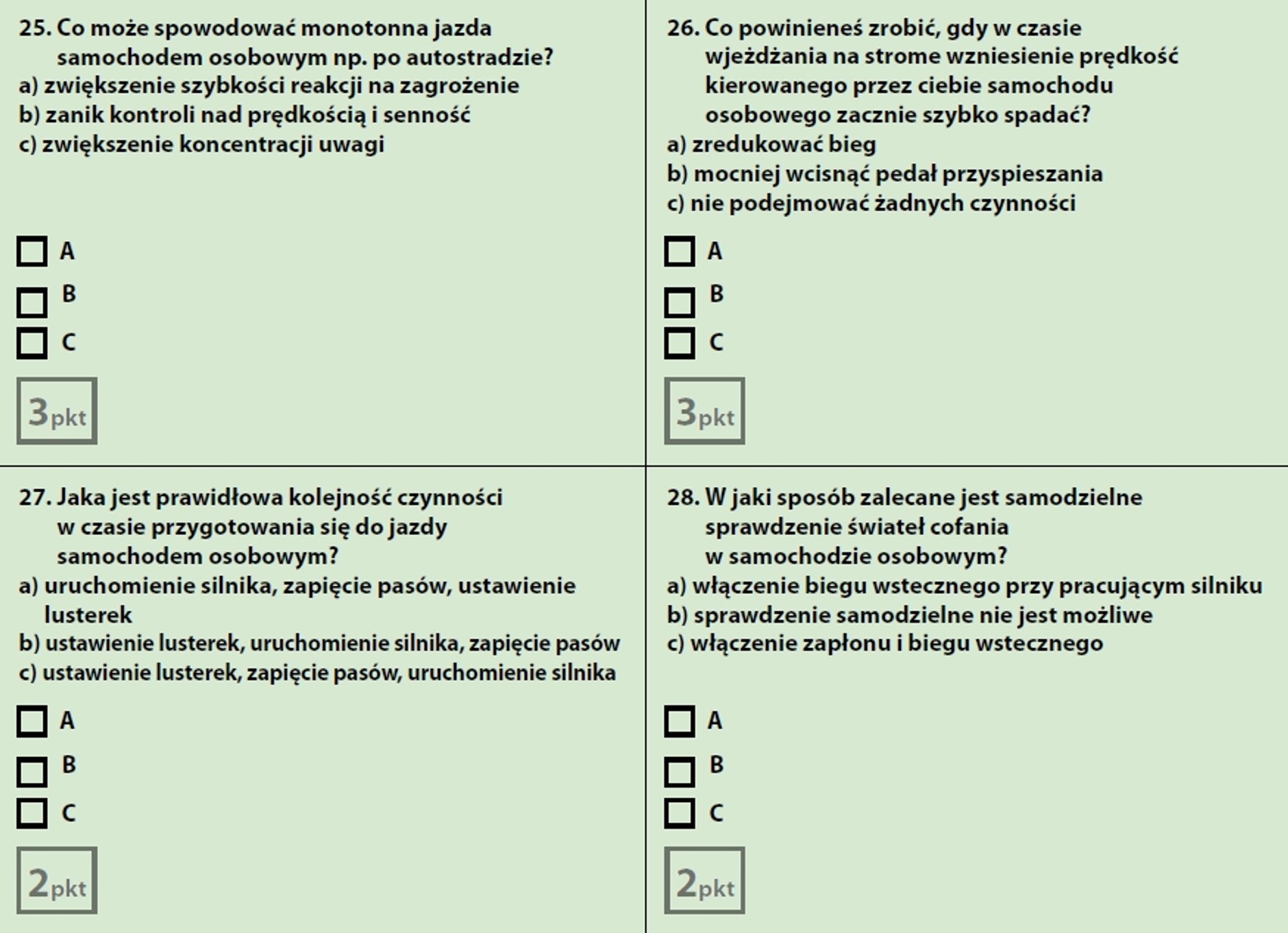 Egzamin teoretyczny na prawo jazdy -  zestaw 5