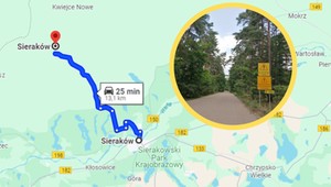 Najdziwniejsza droga wojewódzka w Polsce. Kierowców wita "złowroga" tablica