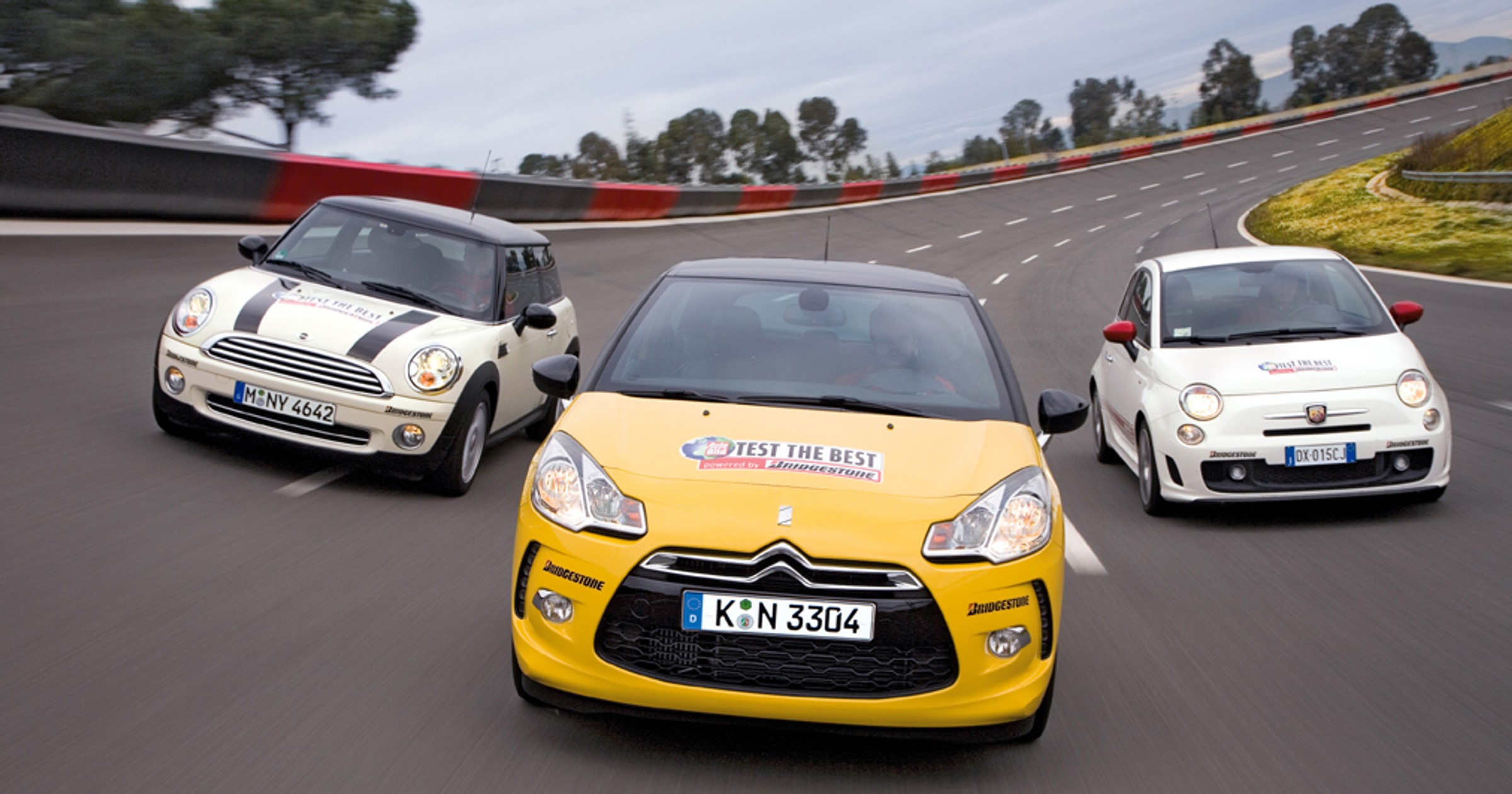 Modne, mocne maluchy: Citroen DS3 THP 150 kontra Abarth 500 i Mini Cooper