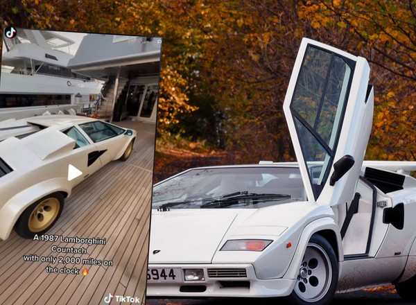 Lamborghini Countach na luksusowym jachcie. Nagranie narobiło szumu w sieci