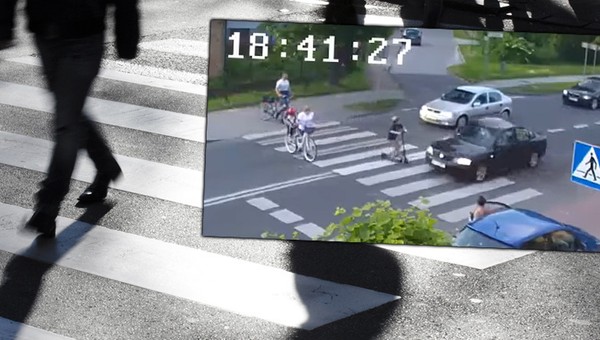 Groźne zdarzenie na przejściu dla pieszych