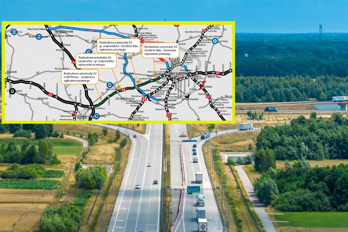 Autostrada A2 będzie miała trzeci pas. Wysłano ogłoszenia do Dziennika Urzędowego UE