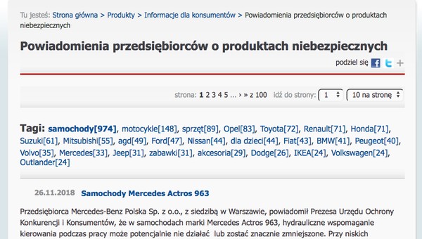 Uwaga! UOKIK nie informuje o wadach fabrycznych aut, bo... się boi