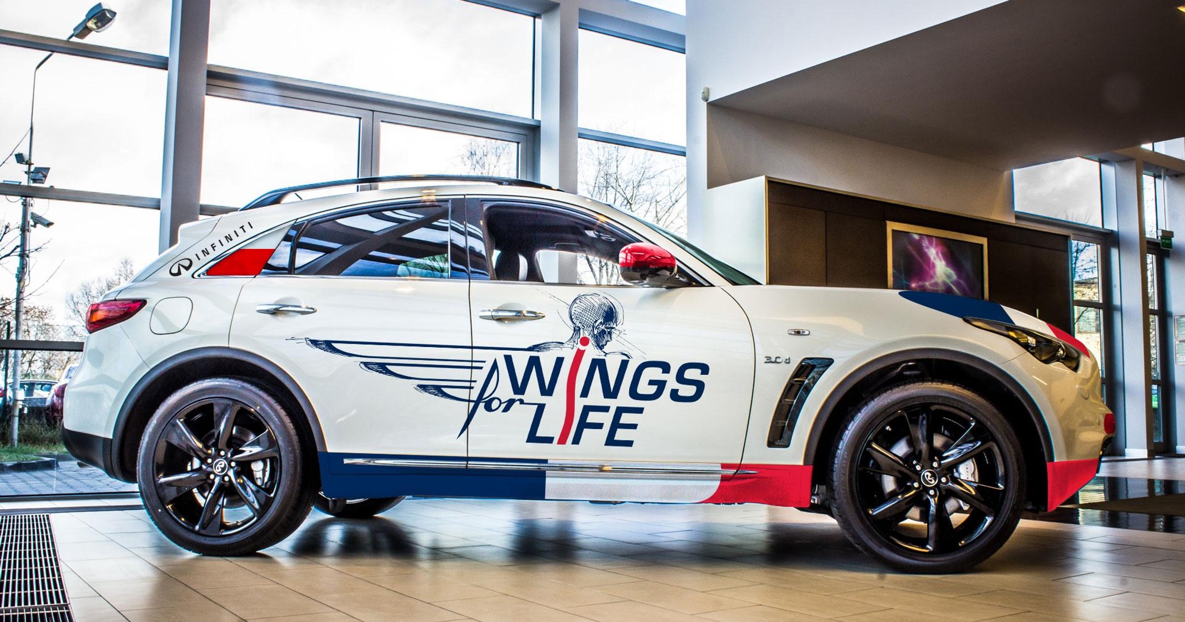 Samochód pościgowy w wings for Life World Run