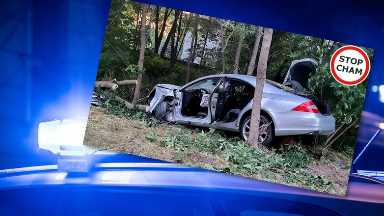 Jechał na podwójnym gazie. Spowodował szkody na ponad 85 tys. zł.