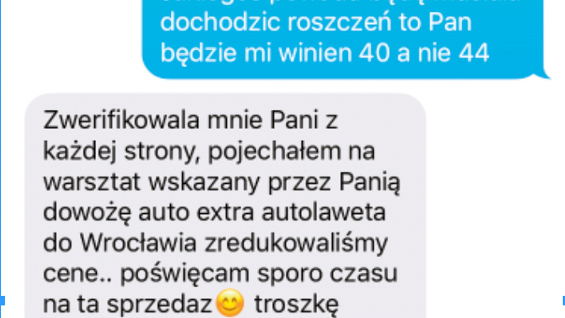 Grzeczna prośba sprzedawcy - zaniżmy trochę cenę