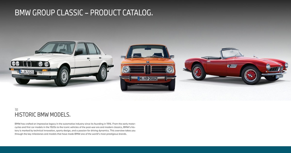 Katalog historycznych modeli BMW teraz dostępny jest online