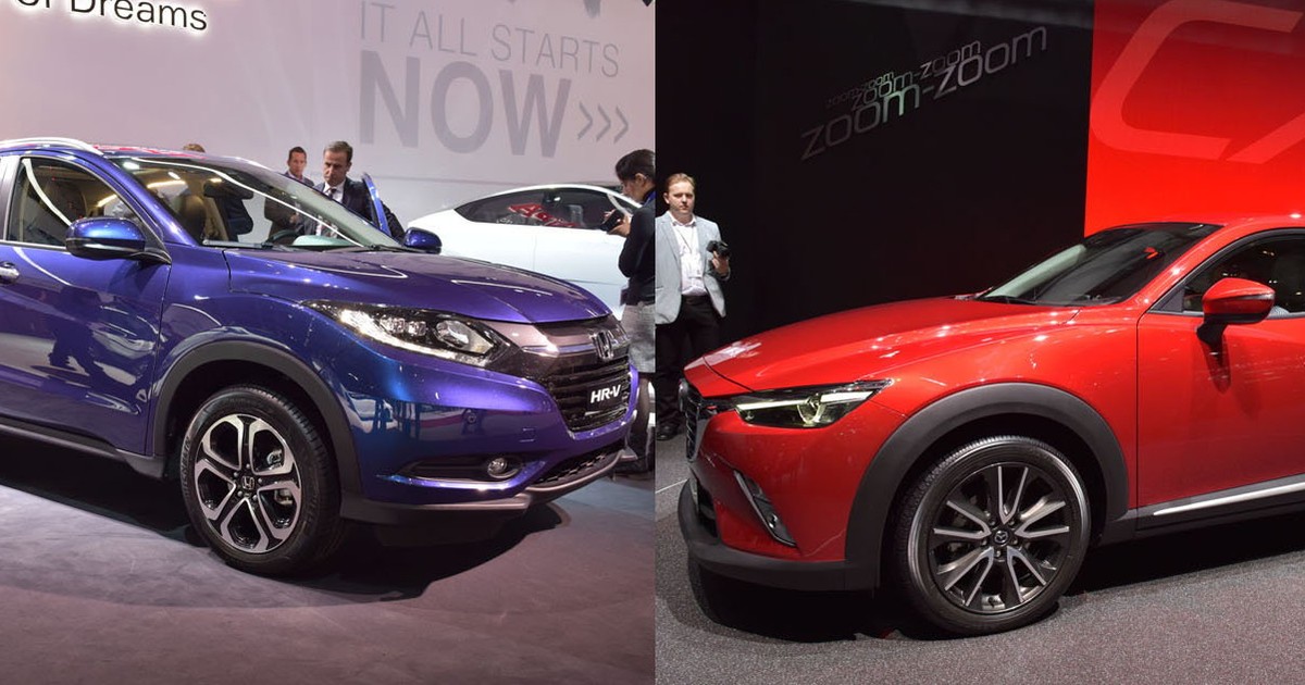 Mazda CX-3 czy Honda HR-V - Pierwsze porównanie nowych japońskich crossoverów 