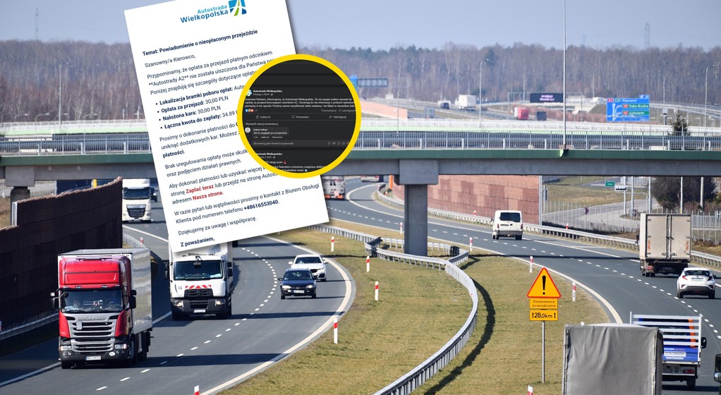 Ostrzeżenie Autostrada Wielkopolska