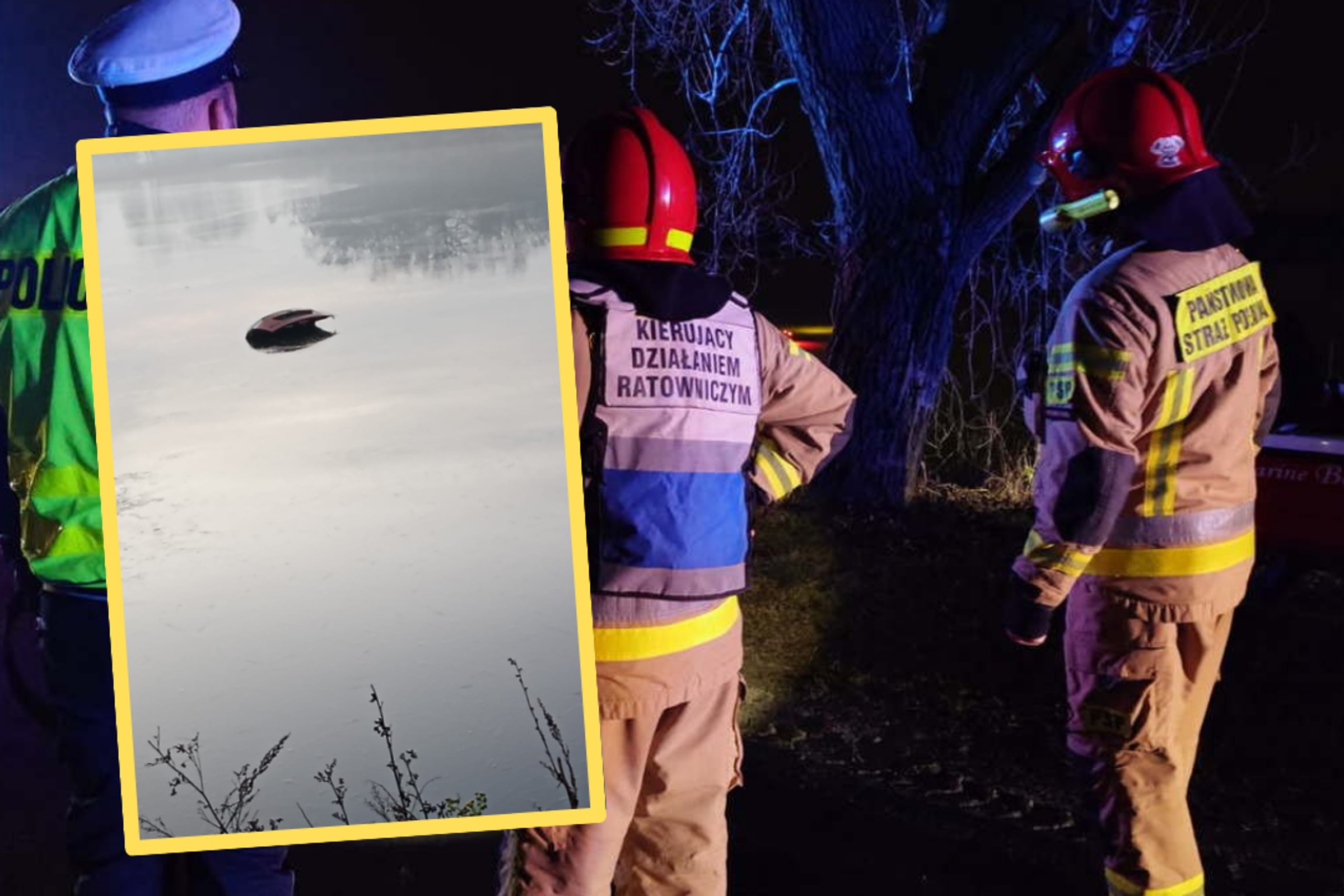 Jechał "elektrykiem", kiedy na drogę wybiegła sarna. Na jego nieszczęście tuż obok był staw