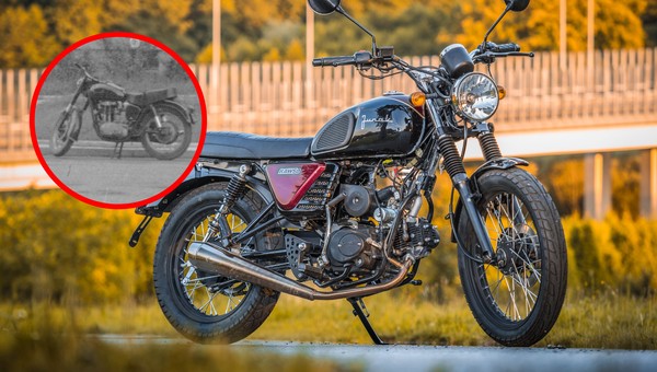 Junak M07 (1957-1959; w kółku) i współczesny Junak RAW 50