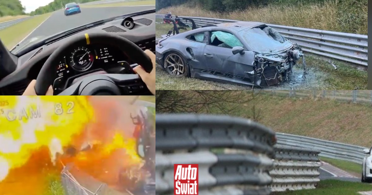 Polak pojechał legalnie poszaleć na Nürburgringu. Z Porsche niewiele zostało. "Tam nikt nie zginął?"