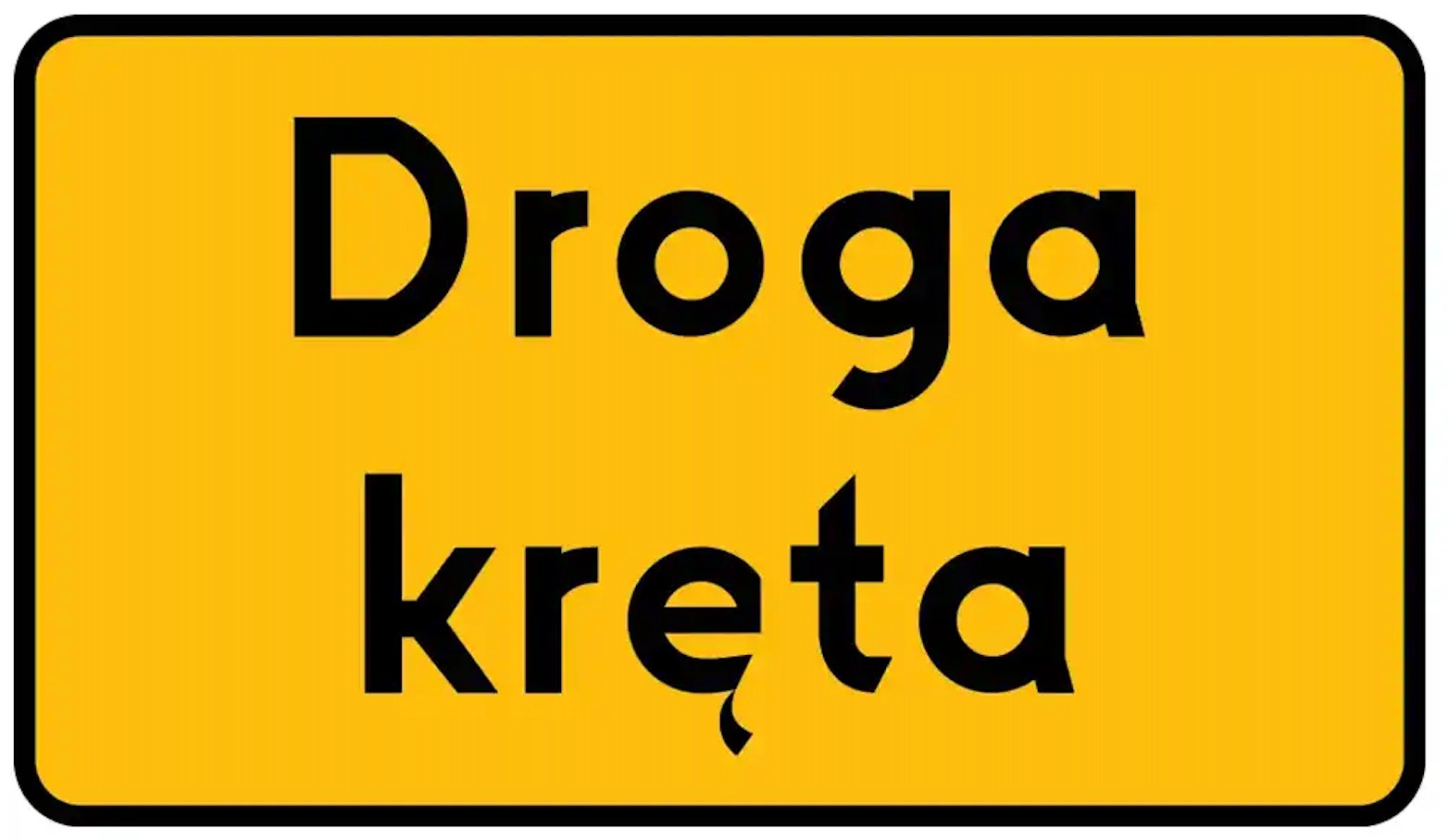 Tabliczka T-5 Droga kręta