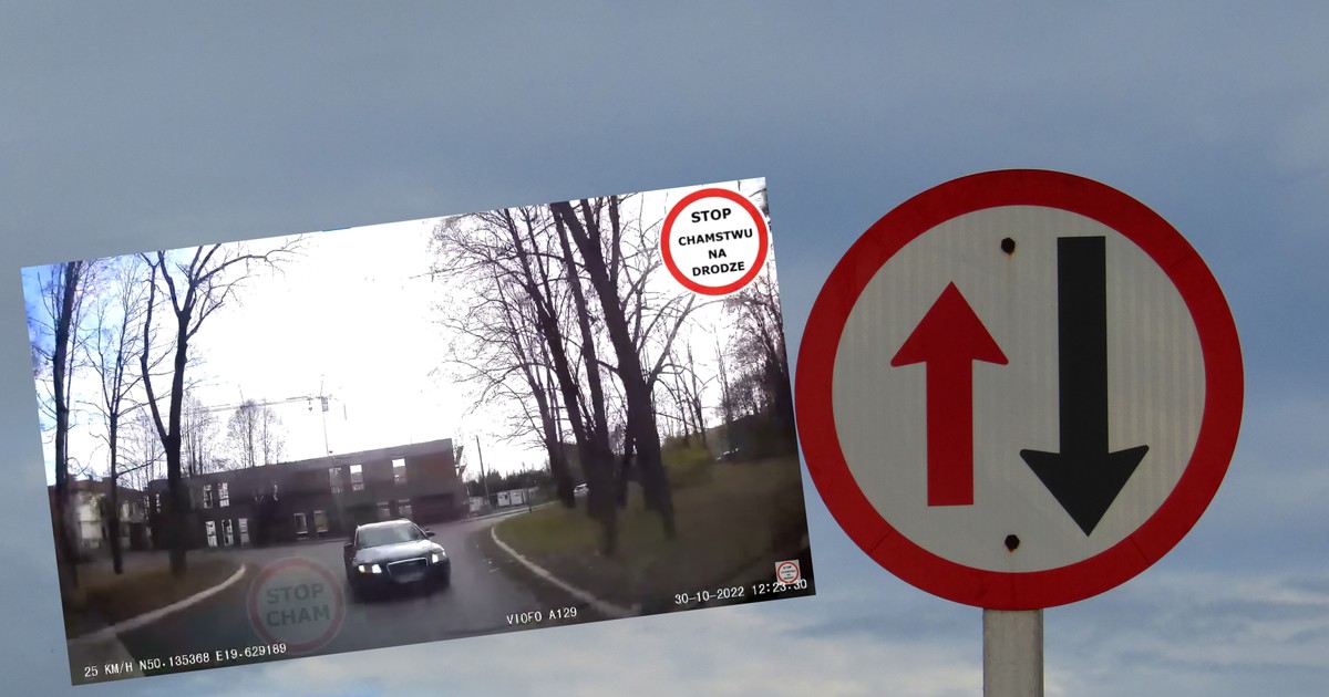 Kierowca na złość blokował drogę