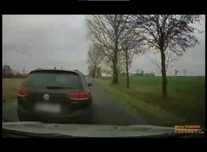 Złośliwie zahamował innemu kierowcy przed maską. Zdziwił się po wezwaniu policji [WIDEO]