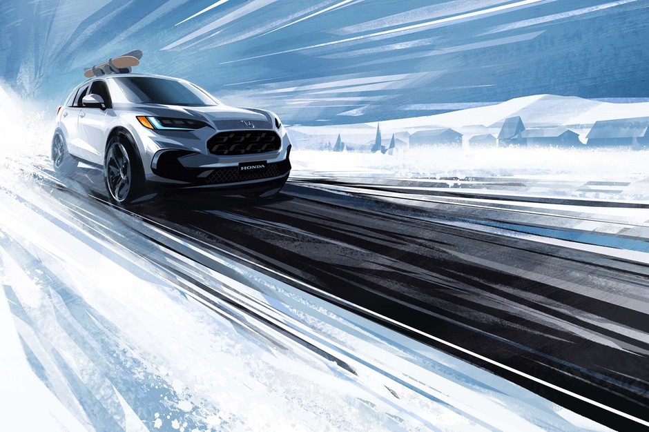 Oficjalny szkic kompaktowego SUV-a Hondy dla Europy, zapowiadanego na 2023 r.