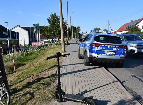 Zderzenie rowerzysty i hulajnogi elektrycznej w Kwidzynie. 9-latka w szpitalu