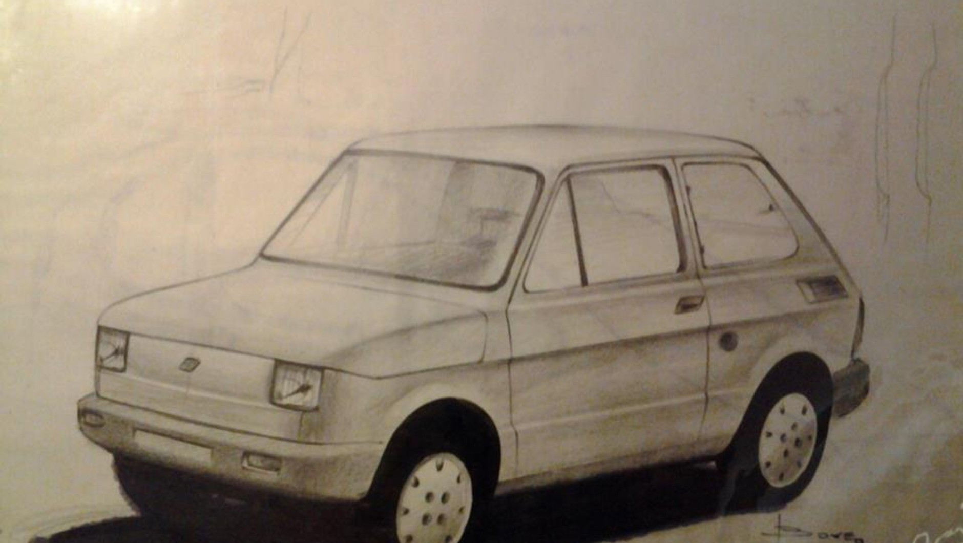 Fiat 126 el, szkic Luciano Bove