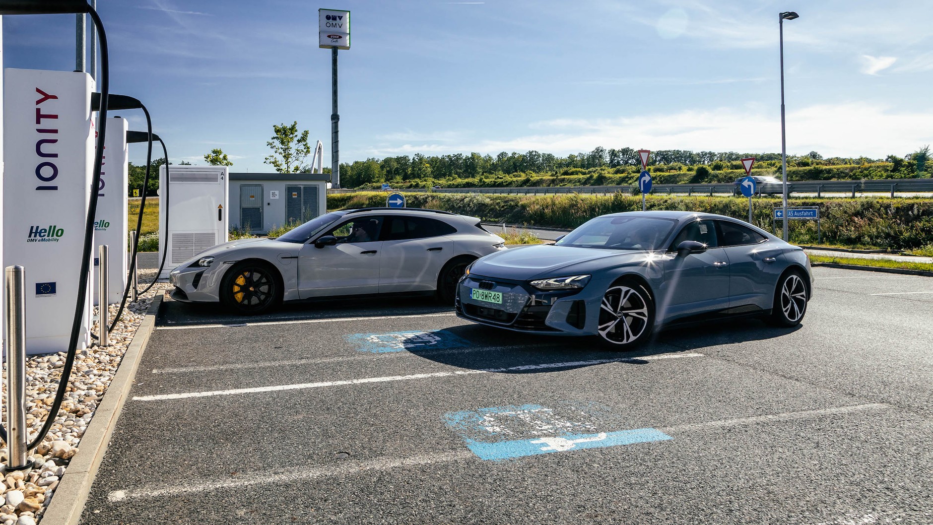 Podróż Porsche Taycanem i Audi e-tronem GT do Chorwacji