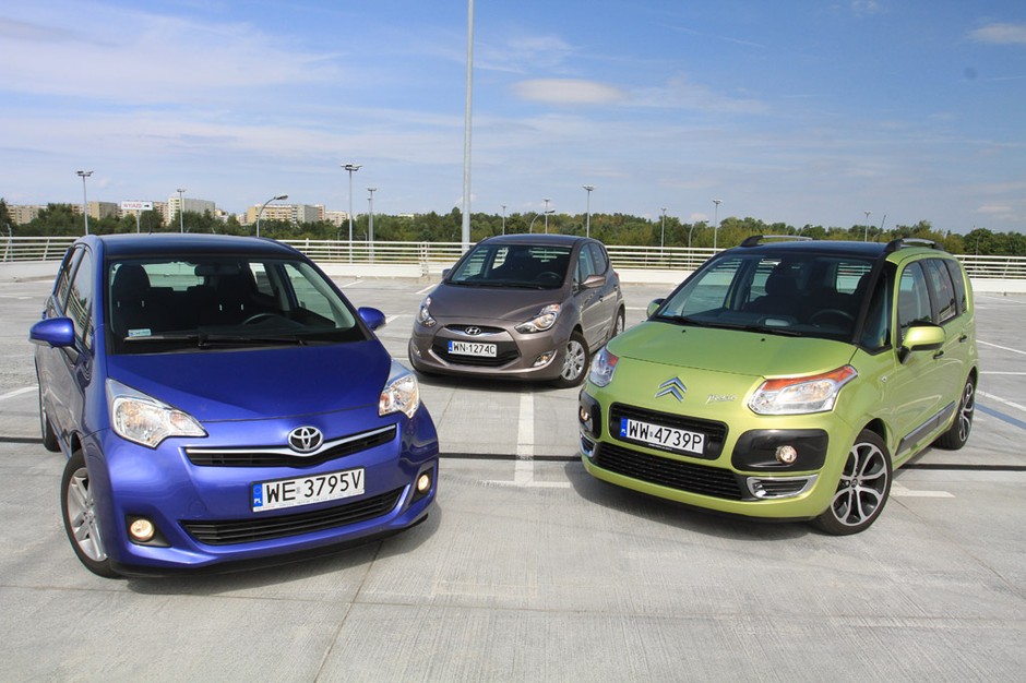 Toyota Verso S kontra Hyundai ix20 i Citroen C3 Picasso: czy to vany idealne na miasto?