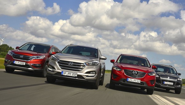 Czy SUV z Korei pokona rywali? Hyundai Tucson kontra Honda CR-V, Mazda CX-5 i Ford Kuga