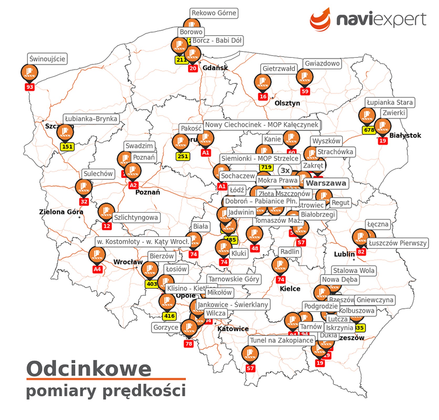 Odcinkowe pomiary prędkości