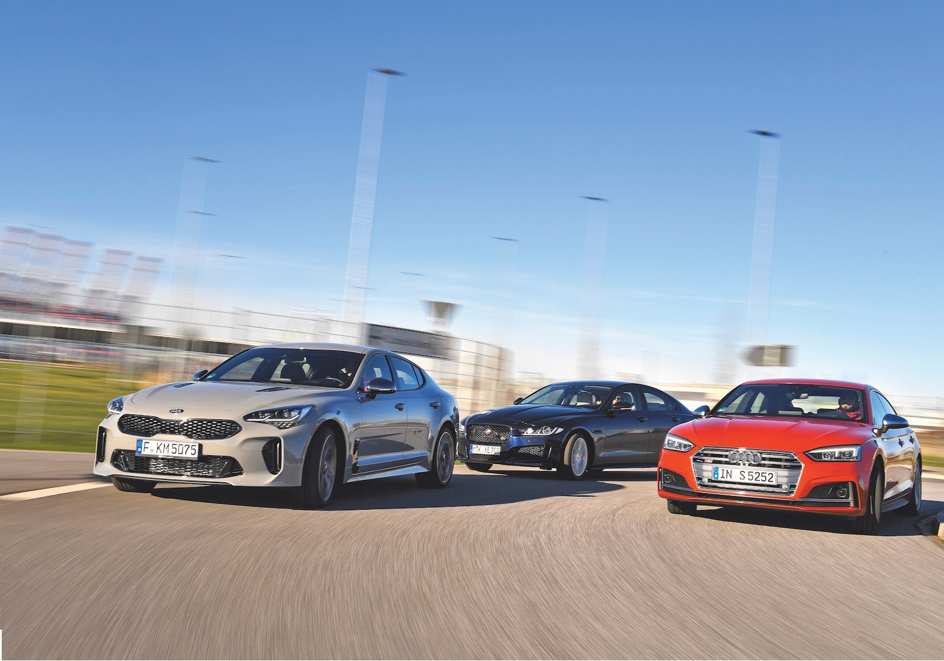 Kia Stinger GT kontra Audi S5 Sportback i Jaguar XE S