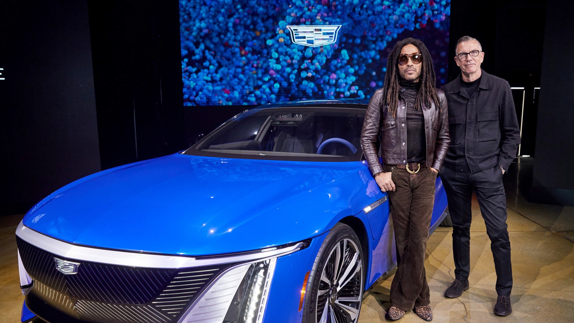 Lenny Kravitz na premierze Cadillaca Celestiq