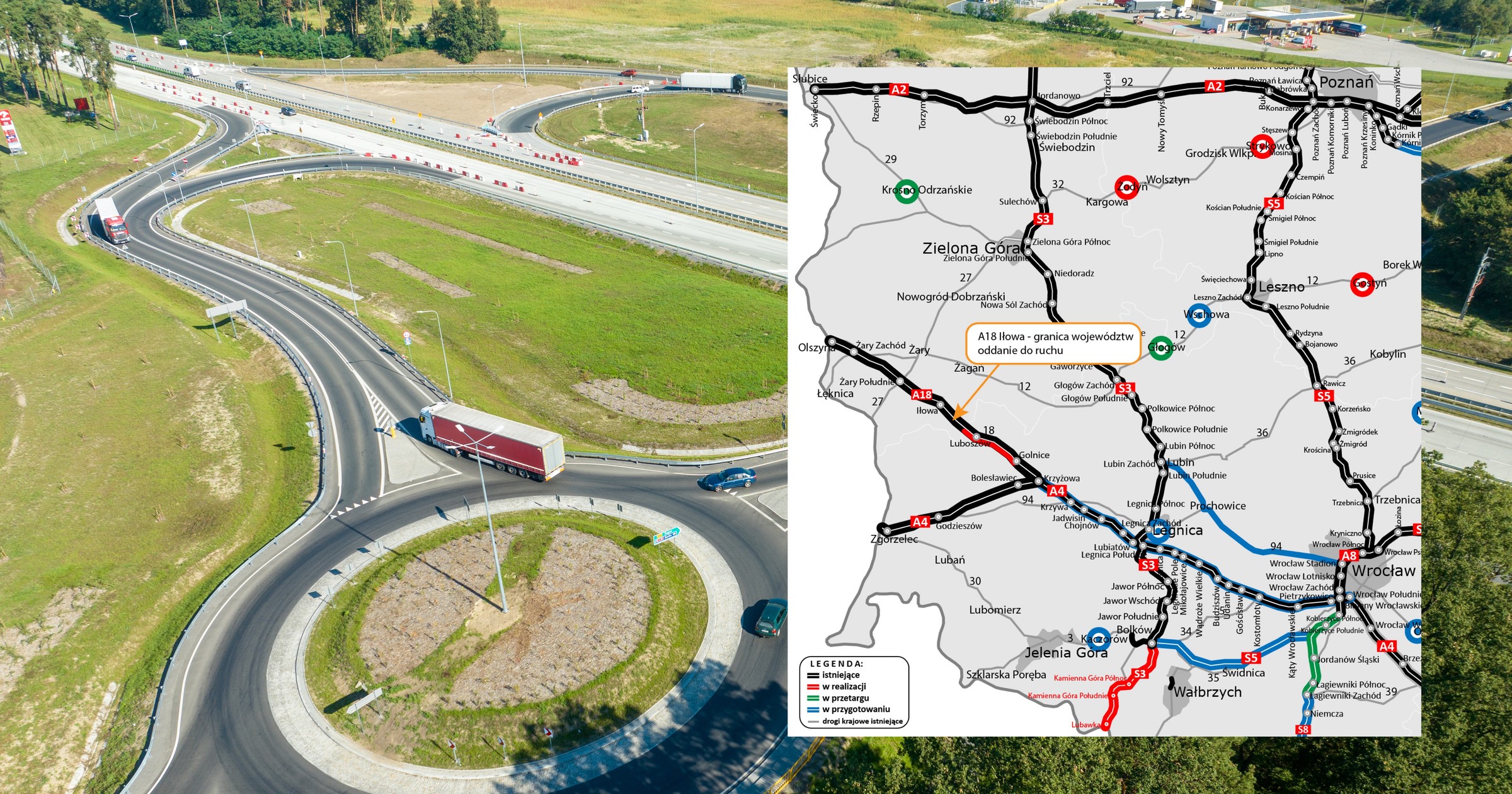 Kierowcy mogą już jeździć kolejnym odcinkiem nowej autostrady w woj. lubuskim