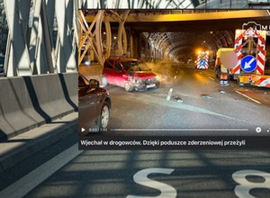 Specjalna poduszka na drodze S8. Jej obecność uratowała życie drogowcom