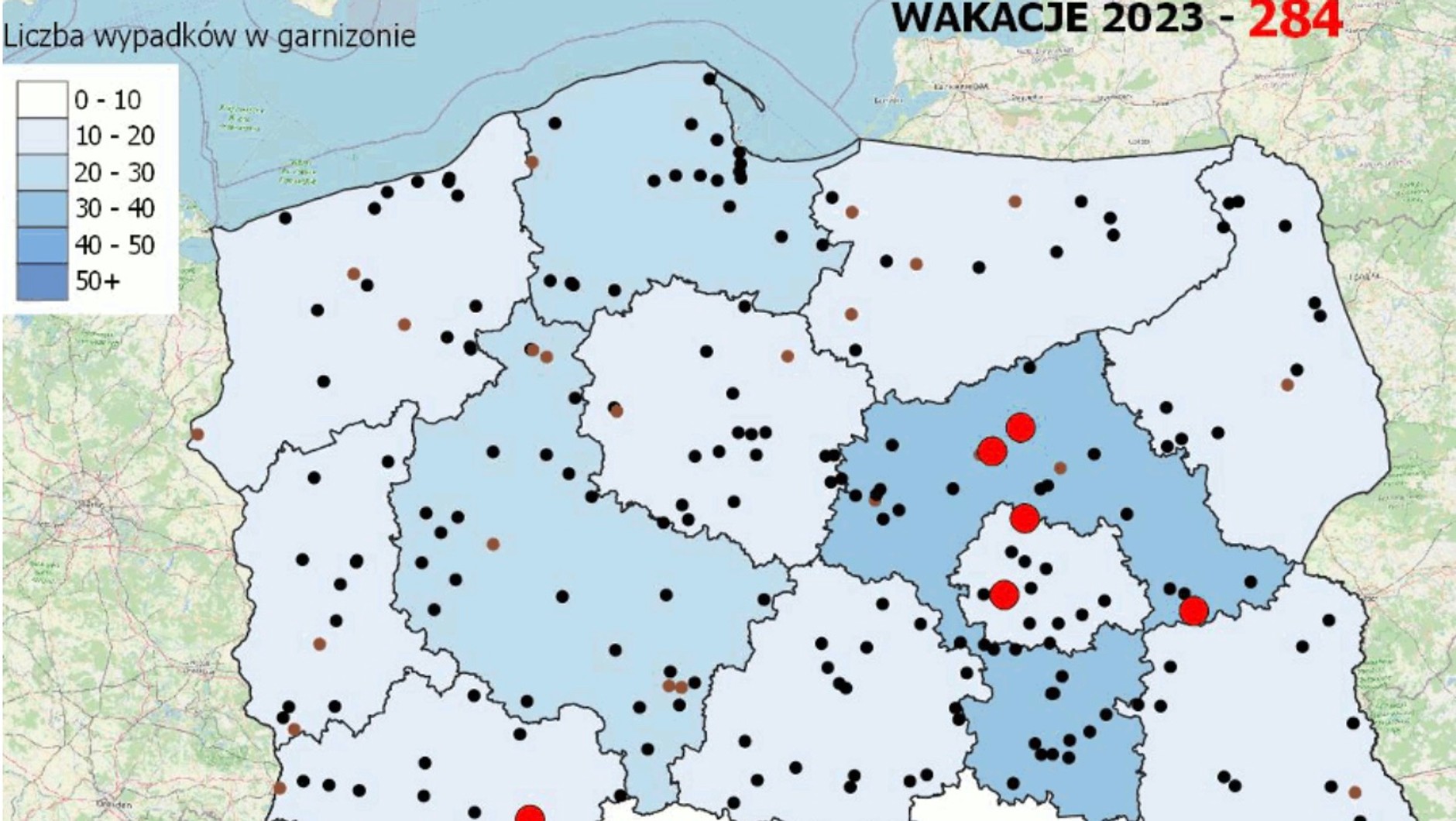 Policyjna mapa wypadków drogowych